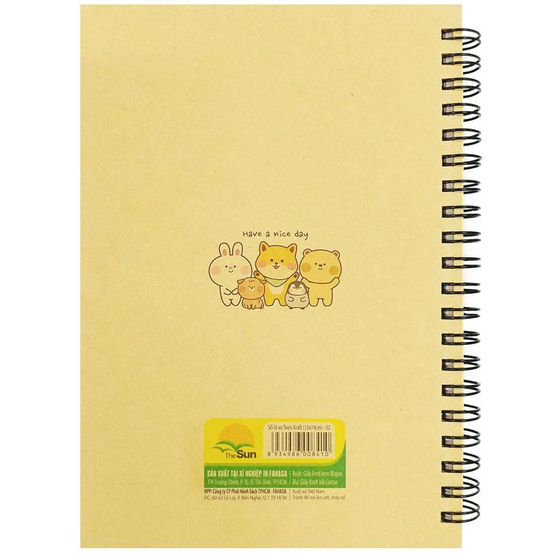 Sổ Lò Xo Kẻ Ngang 80gsm Teen Kraft - The Sun - Have A Nice Day