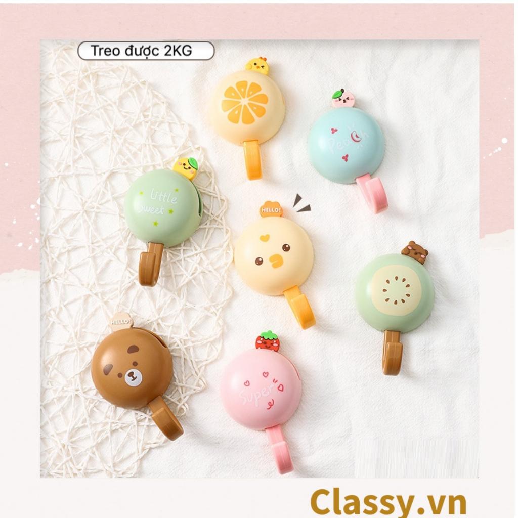 Classy Móc dán tường, móc treo đồ họa tiết dễ thương keo dán 3M chắc chắn, size lớn PK1565