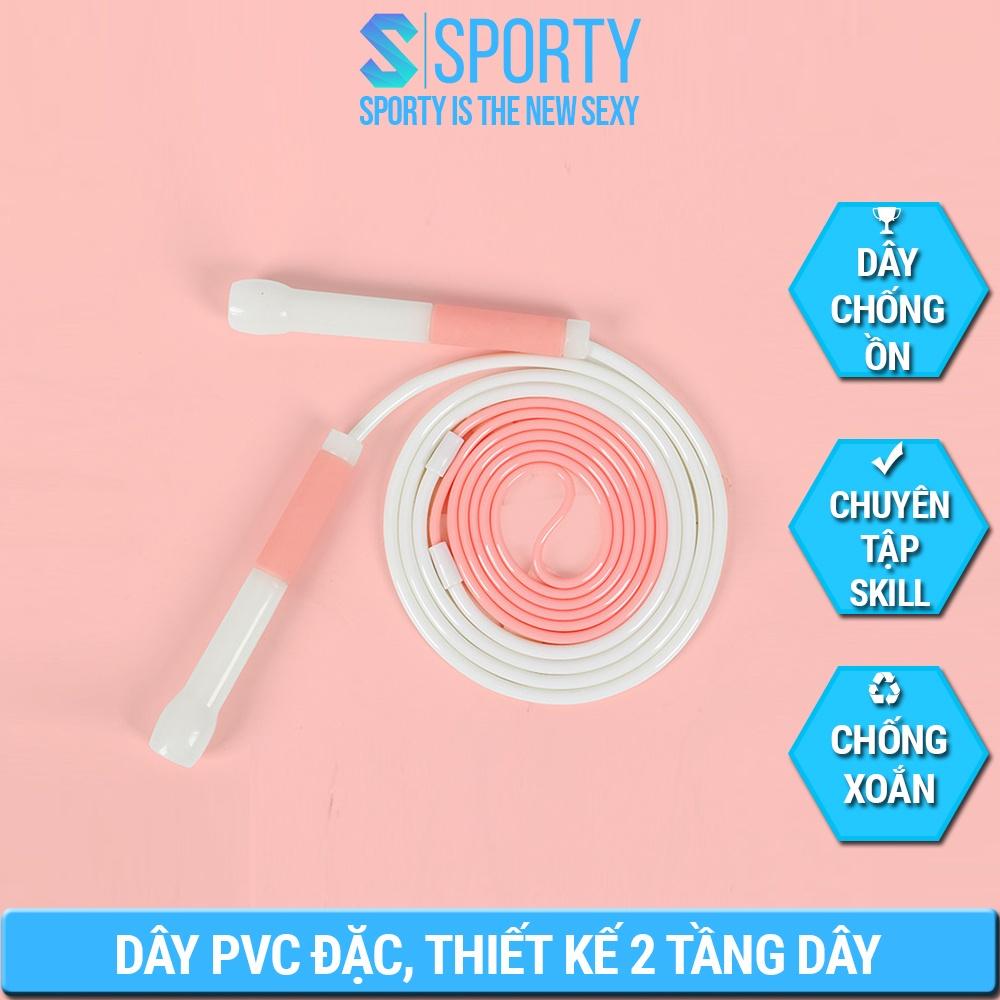 Dây nhảy tốc độ SPORTY hỗ trợ giảm cân Chất liệu dây PVC cao cấp giành cho trẻ em, người lớn TS43