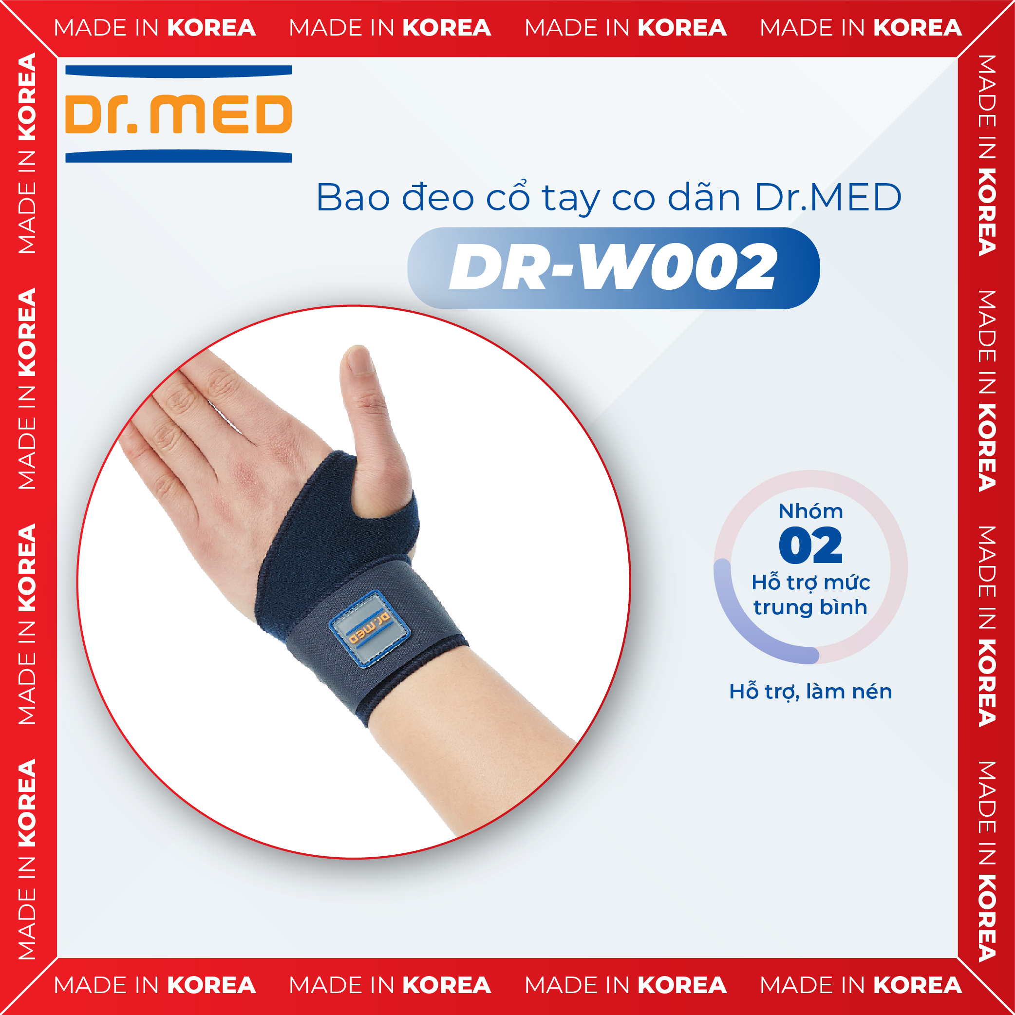 Bao đeo cổ tay co dãn Dr.MED DR-W002