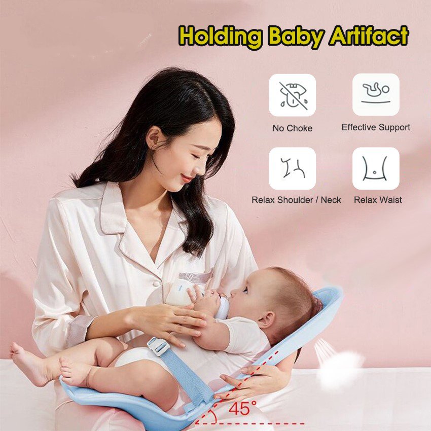 Đai địu bé trước ngực, đỡ bé bú rảnh tay bảo vệ tư thế trẻ sơ sinh Holding Type Lying Feeding Auxiliary Nursing Baby Feeding Support