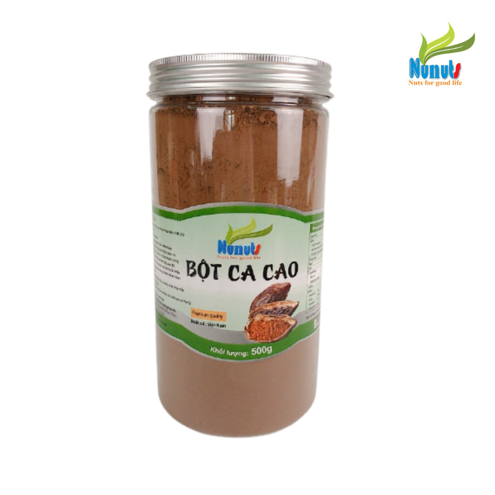 Combo 2 hũ bột cacao nguyên chất 100% Nunuts (2 hũ 500g)