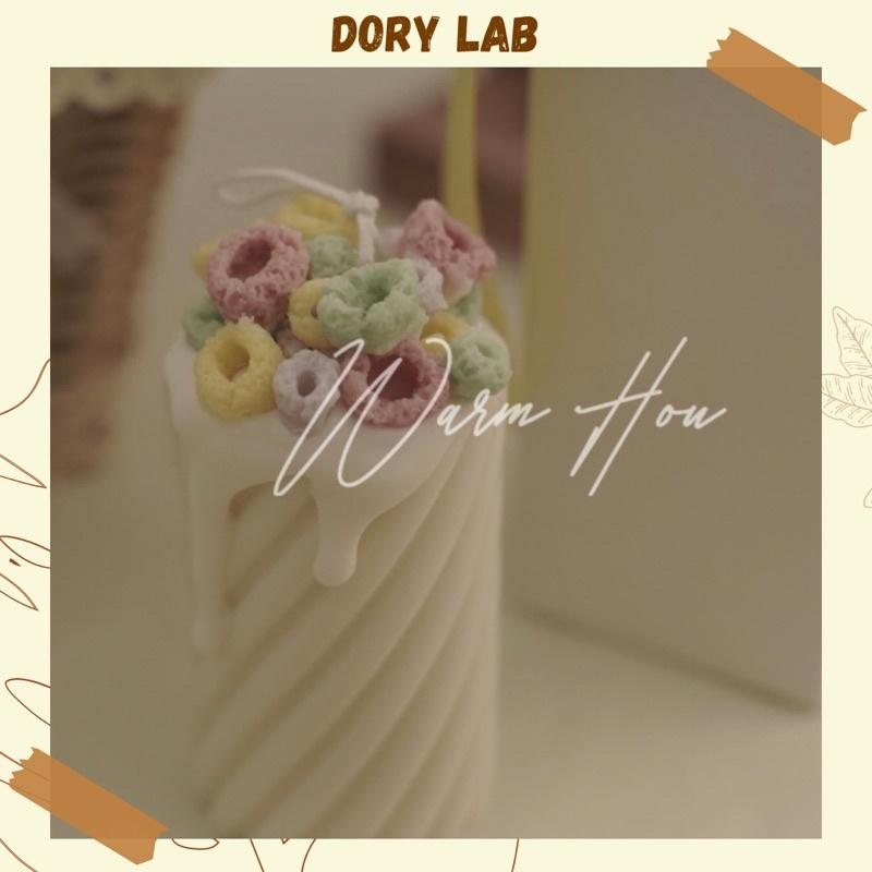 Nến Thơm Trụ Xoắn Phủ Kem Topping Handmade Hàn Quốc, Phụ Kiện Decor Chụp Ảnh - Dory Lab