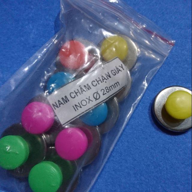 Set 10 viên nam châm núm gắn bảng phi 28