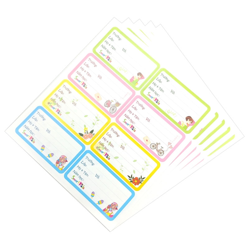 Bộ 2 Nhãn Vở Smart Kid Cool Girl SK-LP402 (40 Nhãn Vỡ)