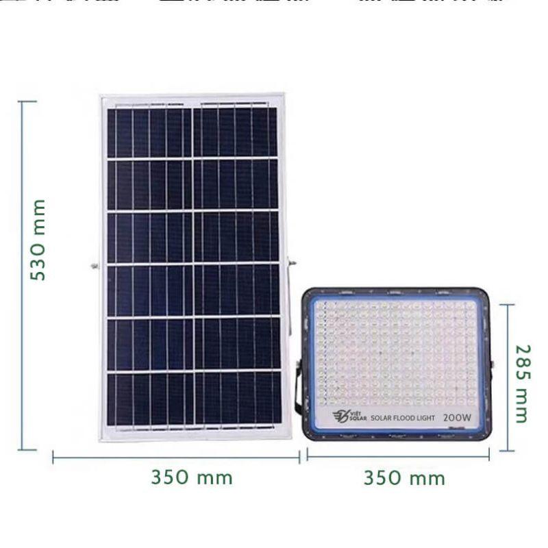 Đèn năng lượng mặt trời chống lóa vs 200 dùng tấm pin mono