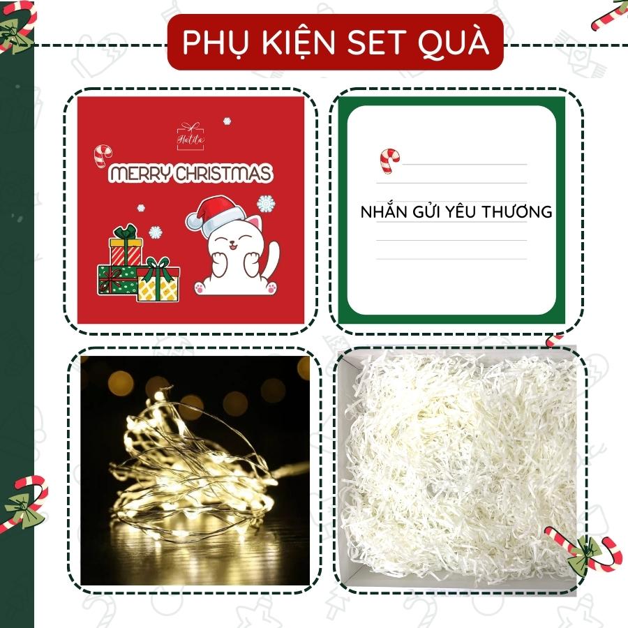 Quà giáng sinh tặng bạn gái, quà noel tinh tế tặng người yêu gồm túi chườm bụng kinh phiên bản tình yêu hồng và các phụ kiện cute