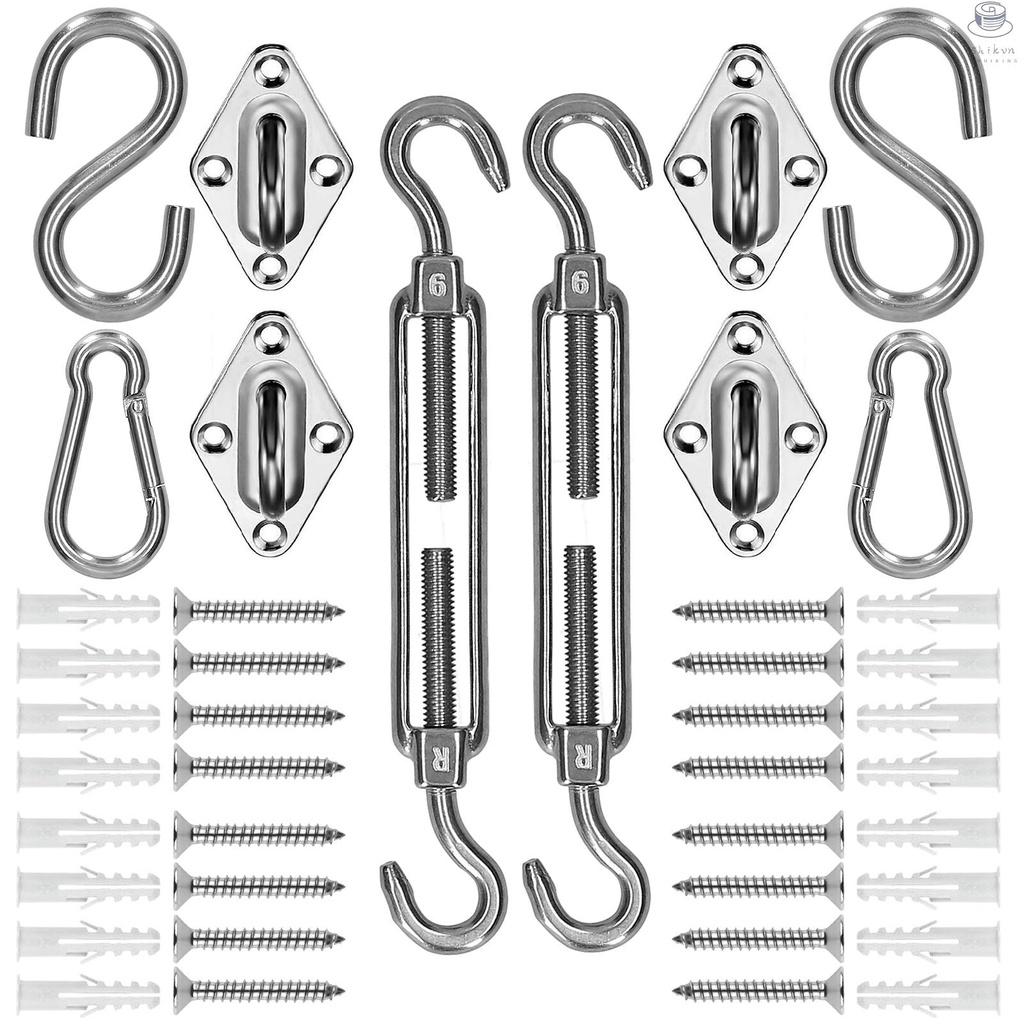 Bộ dụng cụ lắp đặt tấm bạt che nắng hình tam giác/vuông cho sân vườn
