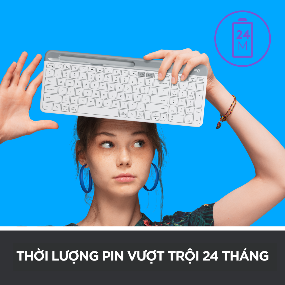 Bàn Phím Không Dây Bluetooth Logitech K580 - Hàng Chính Hãng