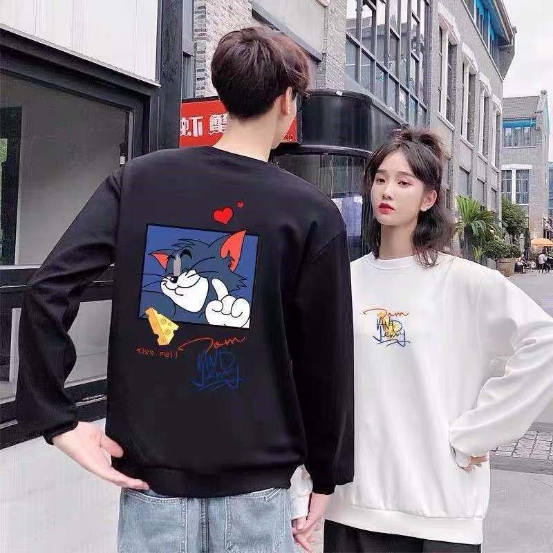 Áo sweater nam unisex form rộng nỉ ngoại local brand đẹp cặp đôi ulzzang hàn quốc oversize dày mịn COUPLE TOM&amp;JERRY