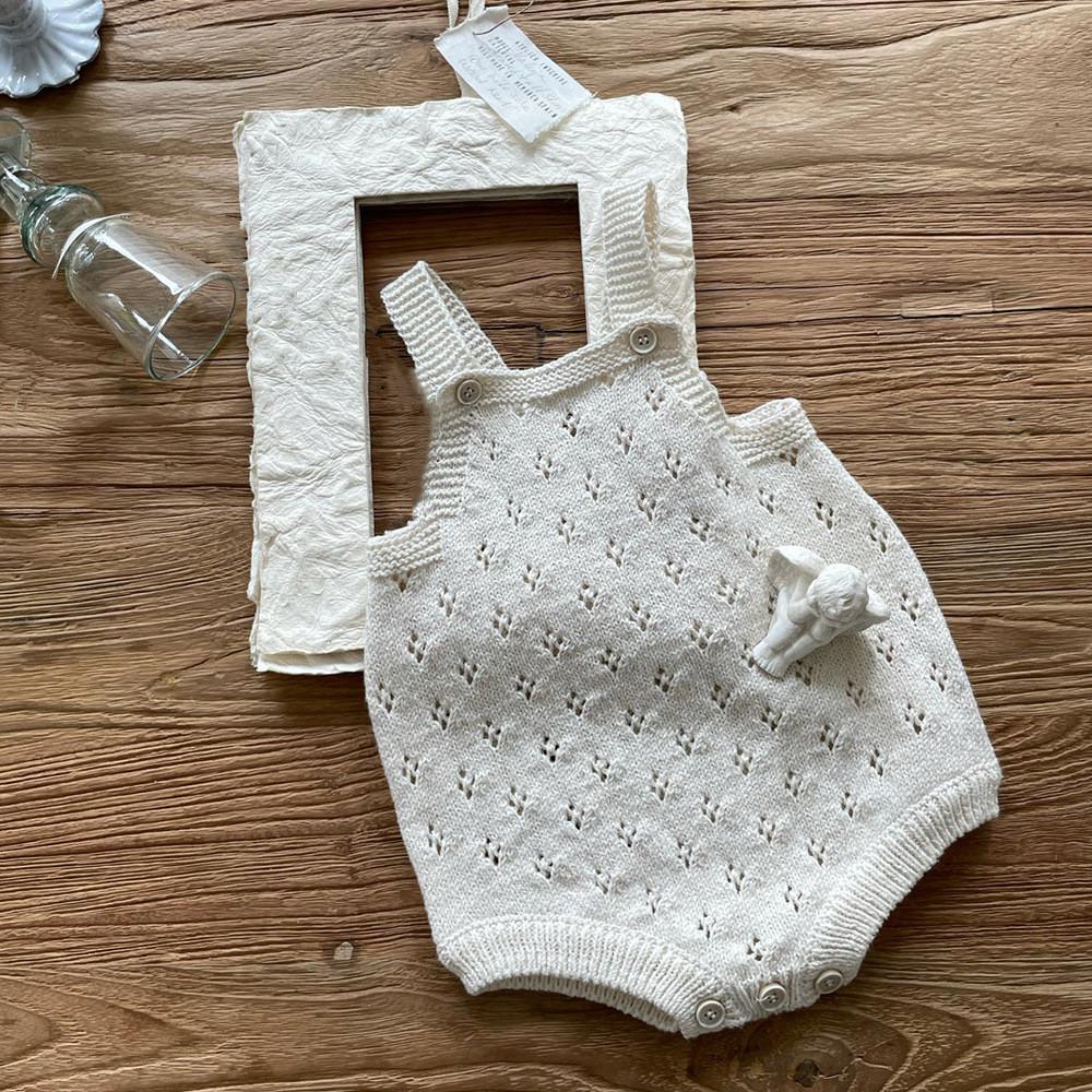 Mùa Thu Năm 2021 Tập Đi Cho Bé Jumpsuit Công Chúa Thêu Trẻ Sơ Sinh Bé Gái Romper Áo Liền Quần Tay Dài Dệt Kim Quần Áo Cotton Dành Cho Bé Gái