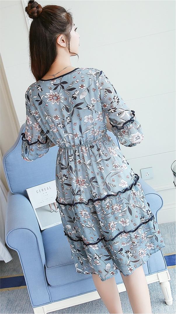 Đầm xòe họa tiết hoa sang trọng BY4303