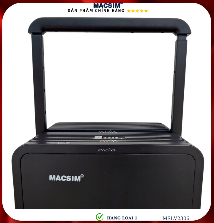 Vali cao cấp Macsim SMLV2306 cỡ 20 inch mà đen - Hàng loại 1