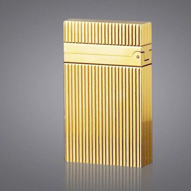 Vỏ Hột Quẹt Bật Lửa Upon D27V Họa Tiêt Kẻ Sọc Vàng, Sang Trọng Và Lịch Lãm - Dùng Ga Đá Cao Cấp