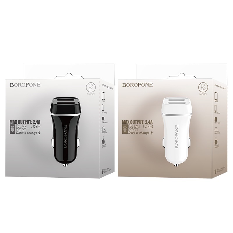 Sạc Xe Hơi Borofone BZ2, 2 cổng USB