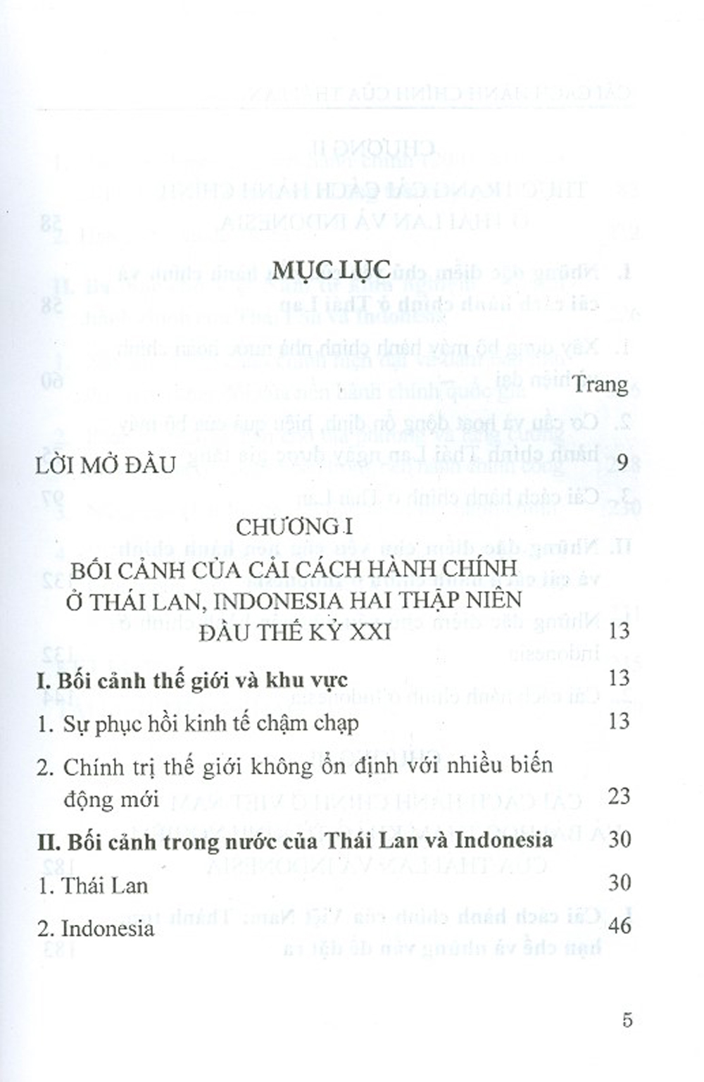 Cải Cách Hành Chính Của Thái Lan, Indonesia Hai Thập Niên Đầu Thế Kỷ Xxi Và Bài Học Kinh Nghiệm Cho Việt Nam (Sách Tham Khảo)