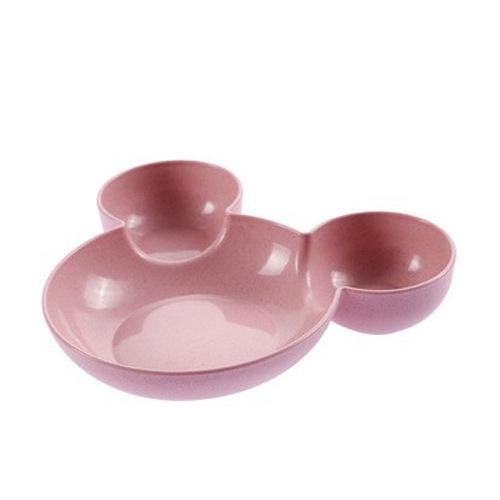 Đĩa Ăn Hình Chuột Hoạt Hình Dễ Thương Chia Ngăn Cho Trẻ Em