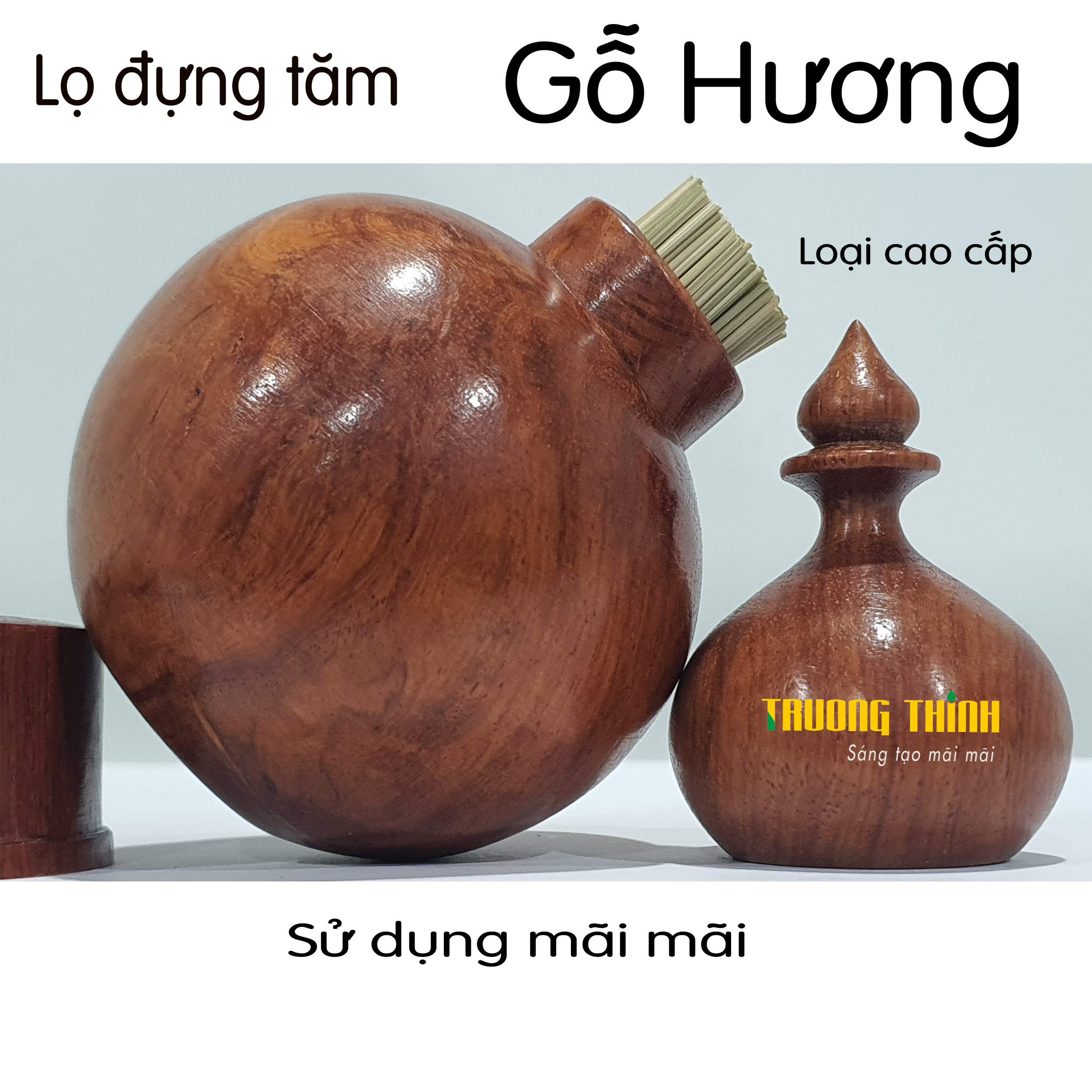 Lọ Đựng Tăm Bằng Gỗ Hương Cao Cấp Trường Thịnh Tiện Dụng Bền Đẹp Sang Trọng Tiết Kiệm – Hình Hồ Lô.