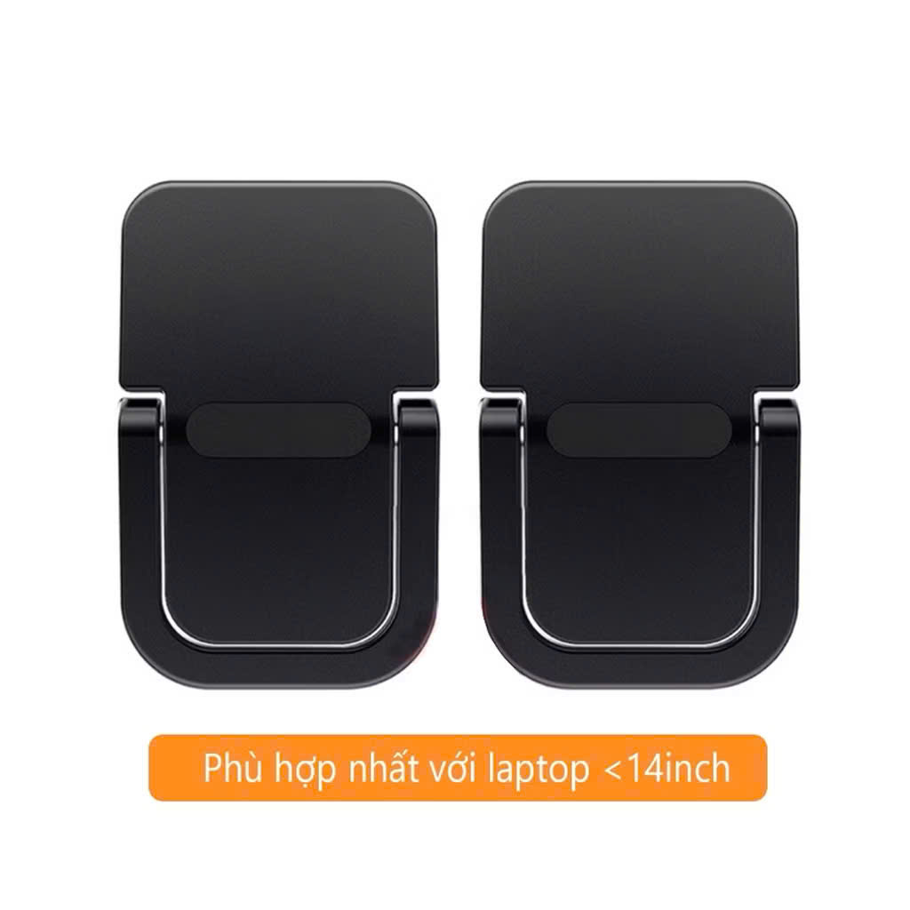 Giá đỡ giá kê tản nhiệt laptop mini siêu mỏng gấp gọn bằng kim loại 2 nấc điều chỉnh - Hàng chính hãng