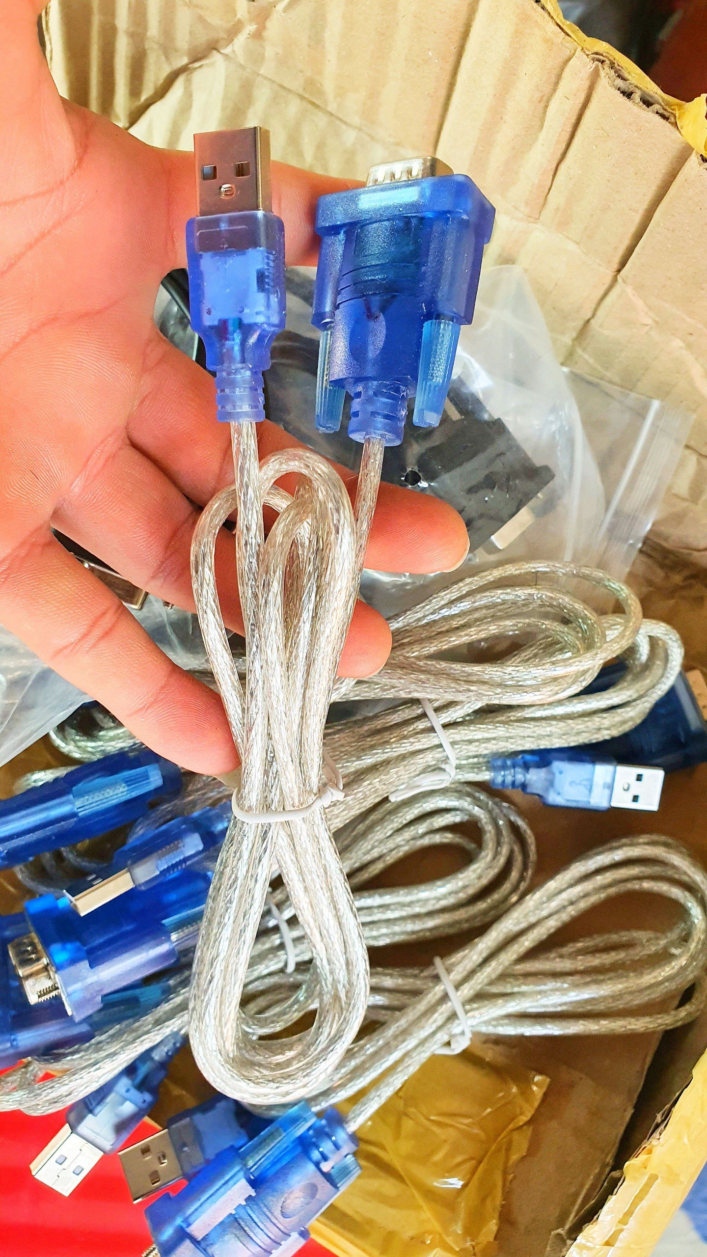 Xả kho lấy tương tác .. dây cáp RS232 đực cái chip xịn