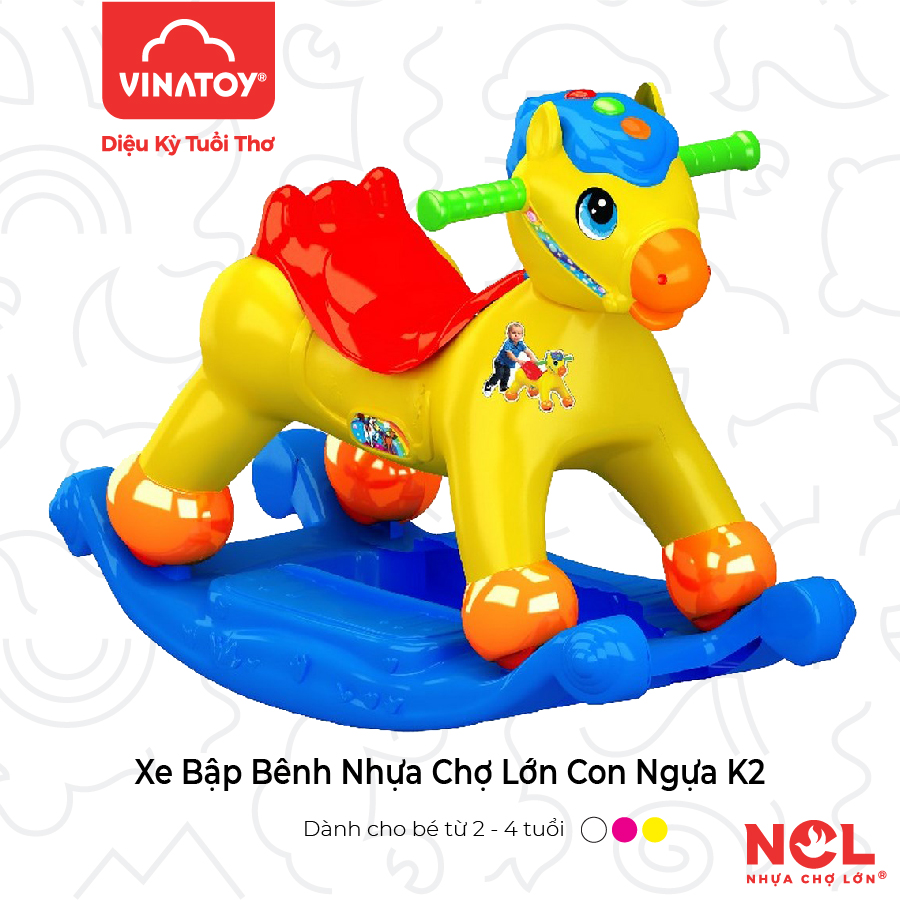 Bập Bênh Nhựa Chợ Lớn Hình Ngựa K2 - M1693-XBB