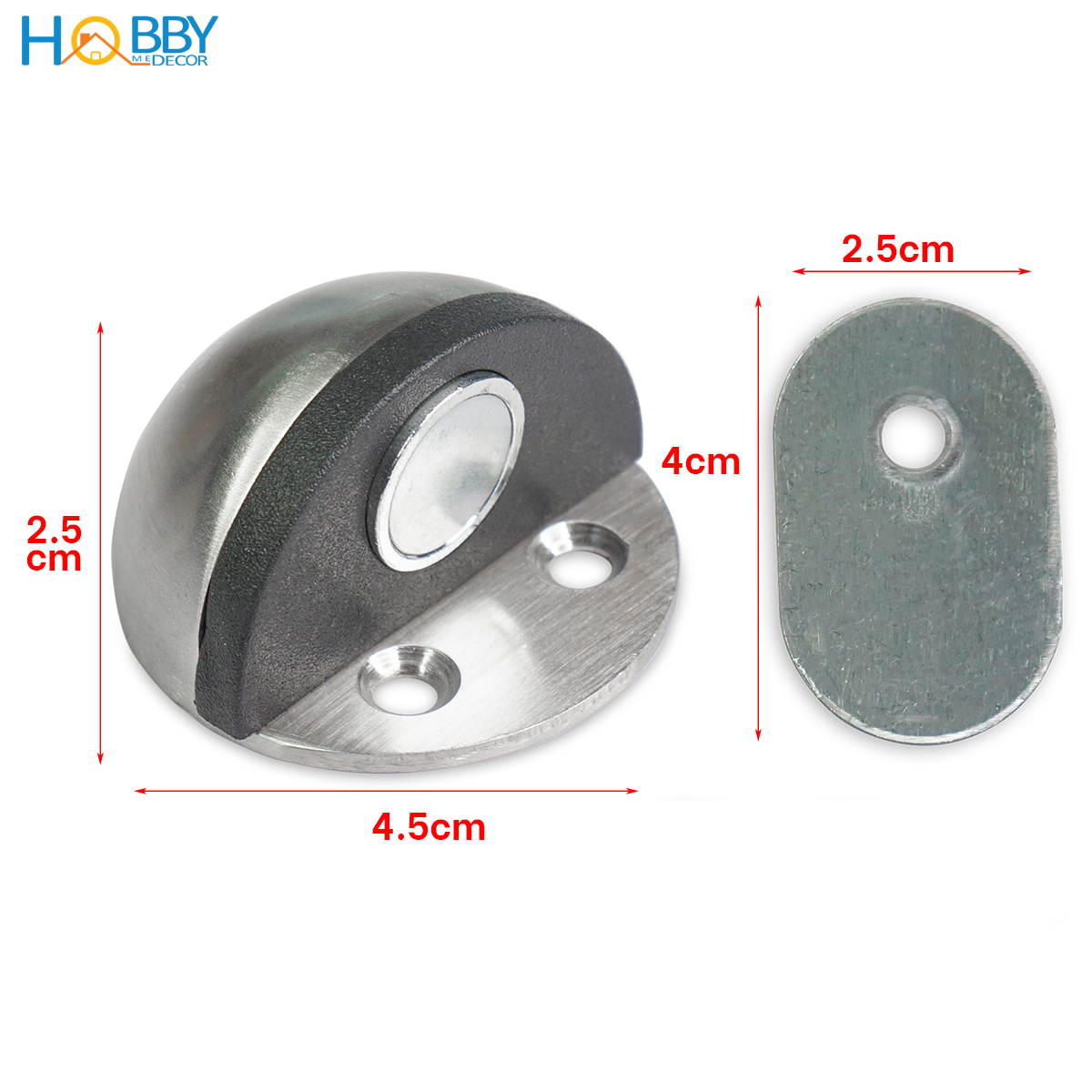 Chốt giữ cửa có nam châm dán nền Hobby Home Decor CC7 có keo dán đinh ốc