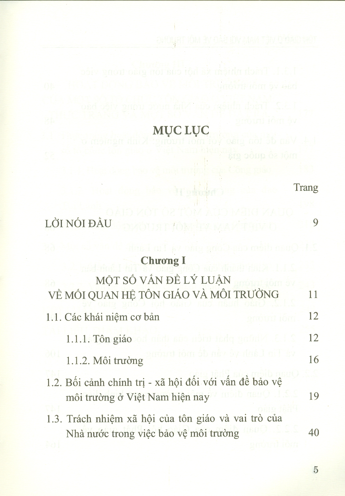 Tôn Giáo Ở Việt Nam Với Bảo Vệ Môi Trường (Nghiên Cứu Trường Hợp Phật Giáo, Công Giáo, Tin Lành) (Sách chuyên khảo)