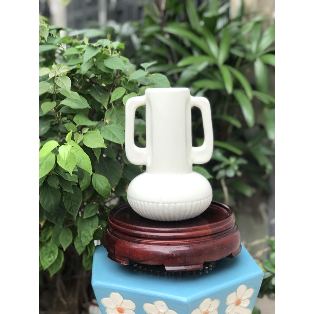 BÌNH HOA GỐM SỨ XUẤT KHẨU TRANG TRÍ DECOR BÌNH CẤM HOA XK01
