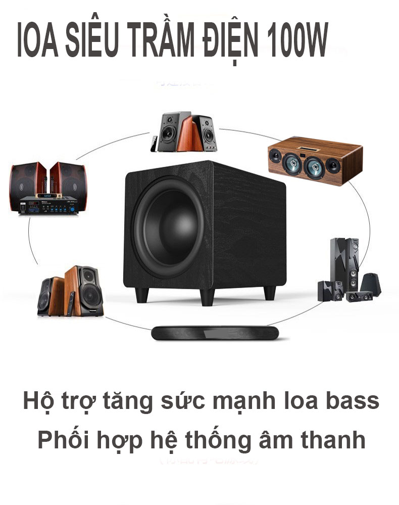 loa siêu trầm điện subwoofer 105W Ibass ( hàng nhập khẩu )