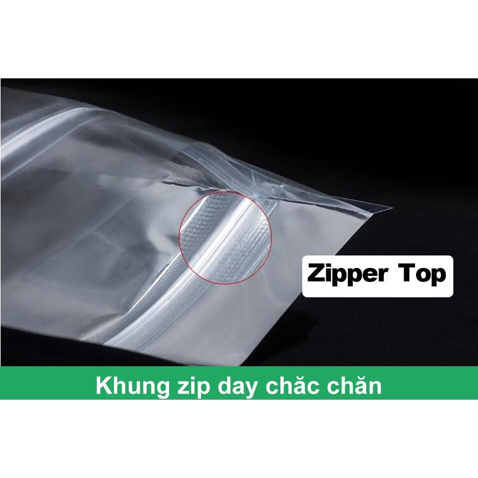 Túi zip bạc đáy đứng mặt bạc mặt trong, 1kg túi zip 1 mặt bạc đáy đứng đựng thực phẩm cao cấp