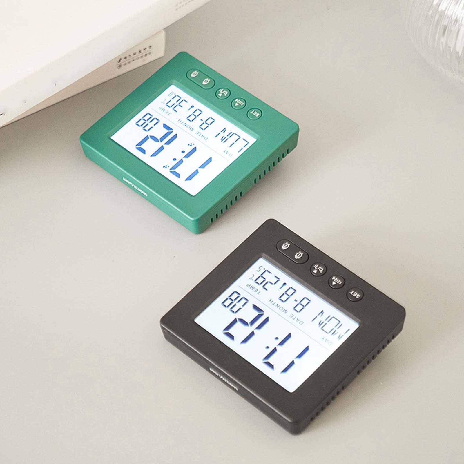 Multifunctional Digital Clock, Time Week Date Temperature Display Modern Night Light Table Clocks for Decorations Shop Dining Room Home
