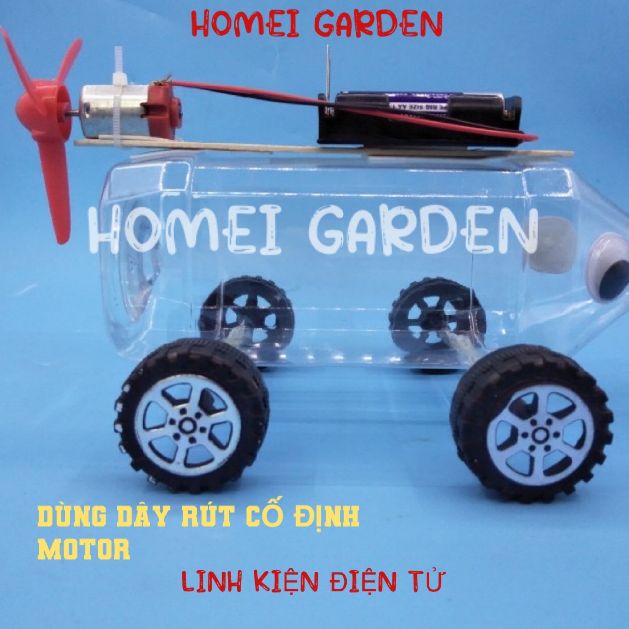 Đồ Chơi Thông Minh Steam DIY Xe Ô Tô Chạy Bằng Năng Lượng Gió Cho Trẻ - HM0178