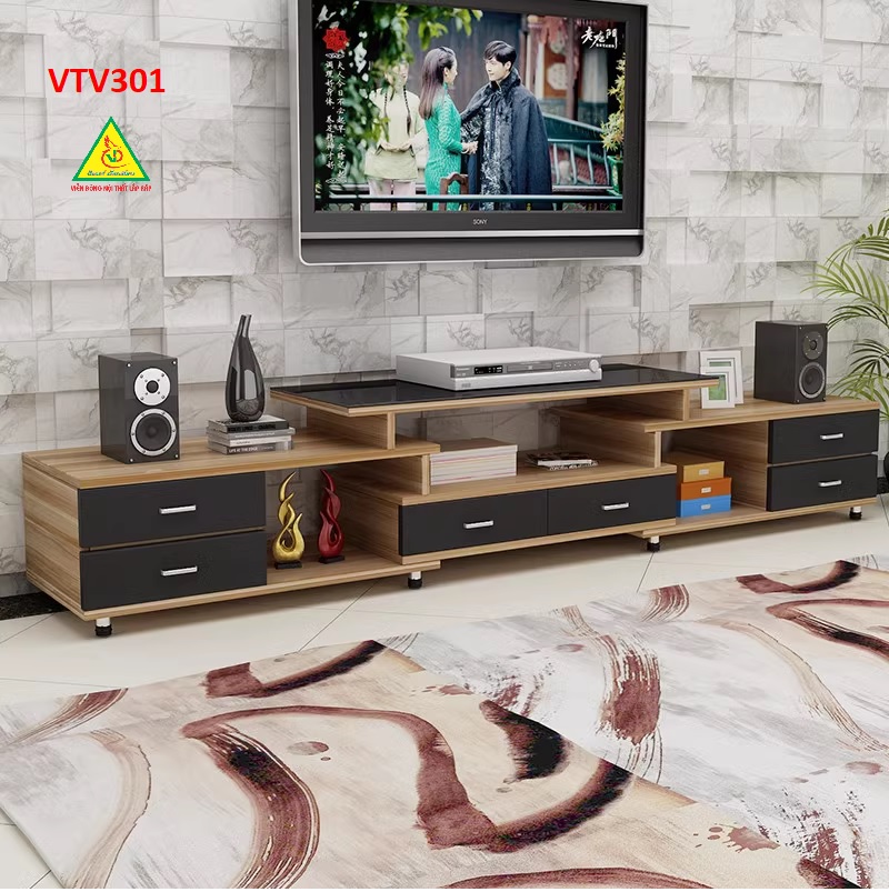 Kệ tivi để sàn hiện đại, kệ tivi bằng gỗ, kệ tivi phòng khách  VTV301