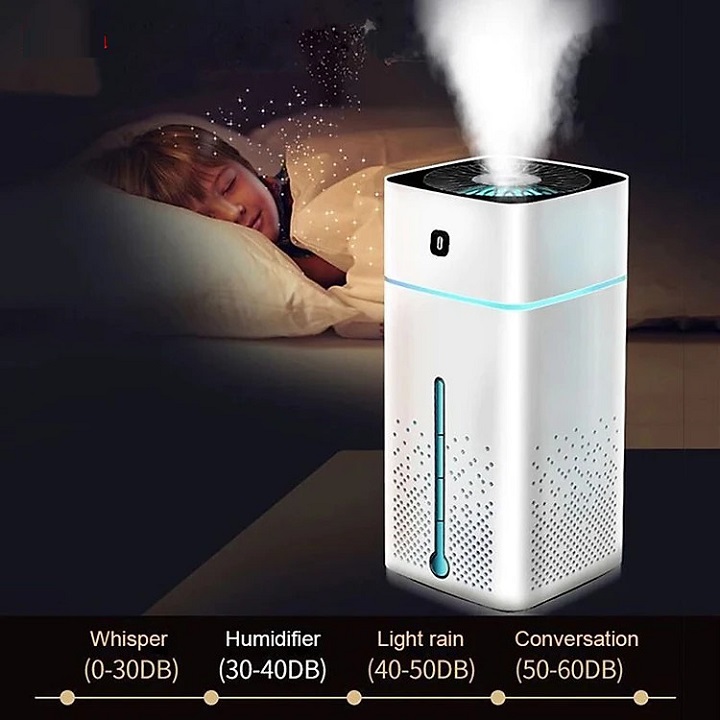 Máy phun sương, tạo ẩm Model Humidifier Water Spay giúp điều hòa không khí, máy khuếch tán tinh dầu tạo mùi thơm phòng - Hàng chính hãng nhập khẩu