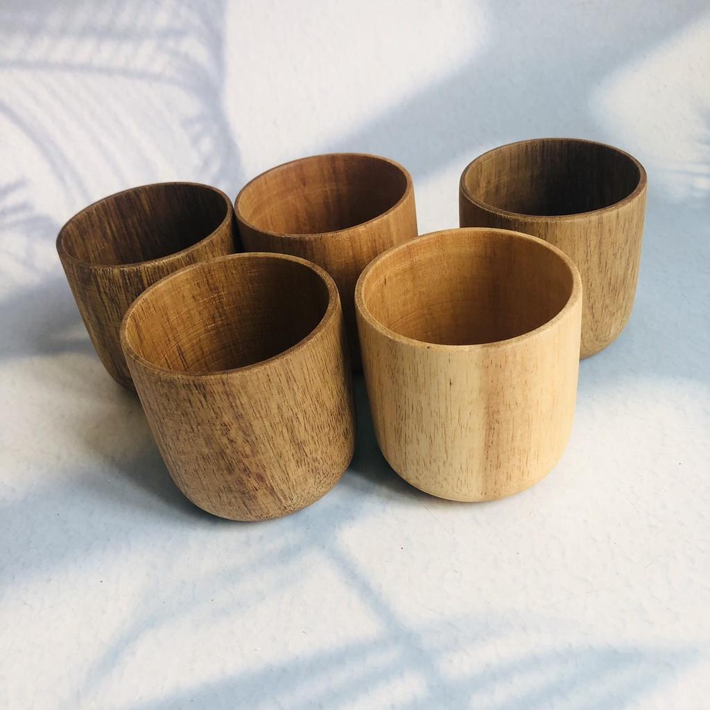 CỐC GỖ KEO 6x6 cm, Cốc Gỗ Uống Trà, Cà Phê, Chụp Ảnh Decor Của Craft Closet