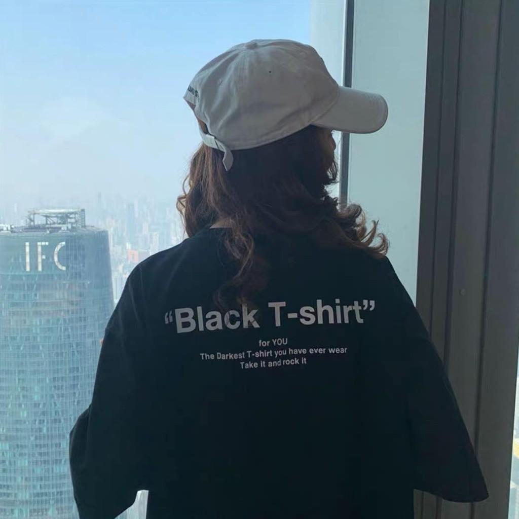 Áo Thun Tay Lỡ Unisex WHITE BLACK T-SHIRT Form Rộng