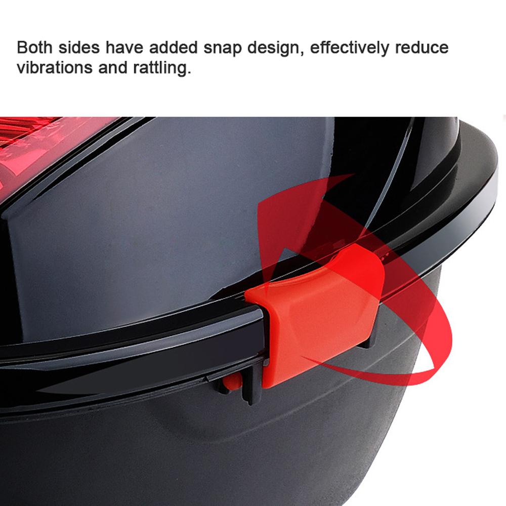 28L Motorcycle Tail Box Rear Trunk Large Capacity Motorbike Luggage Storage Case Waterproof with 2 Keys Side Snaps