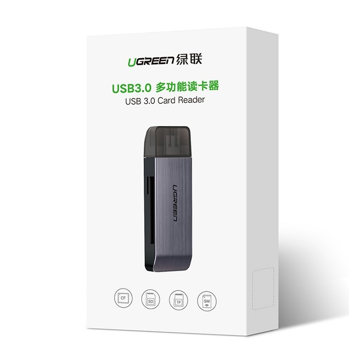 USB 3.0 đọc thẻ hỗ trợ SD/TF/CF/MS Ugreen 50541 cao cấp