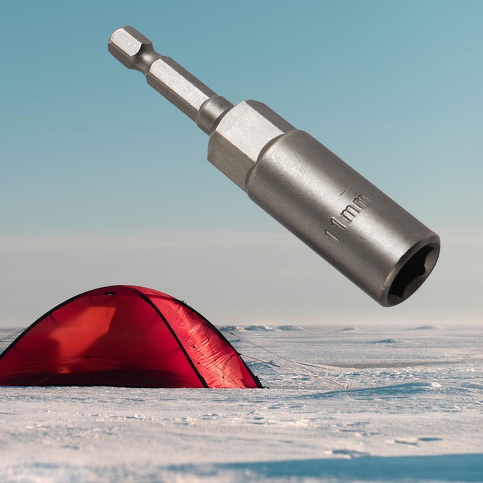 Ice Auger Drill Adapter Sleeve Ice Fishing Accessories Quick Change Metal Sturdy Replacement Bit Holder Connection Rod