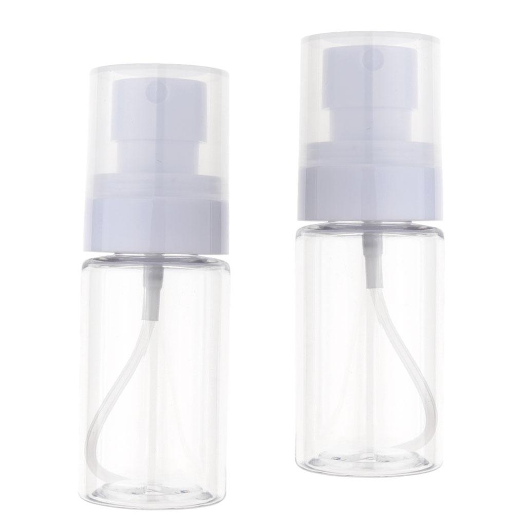 2Pcs Empty Refillable Plastic Perfume Toner Bottles Cosmetic Makeup Travel Lotion Cream Containers Dispensers 40ml