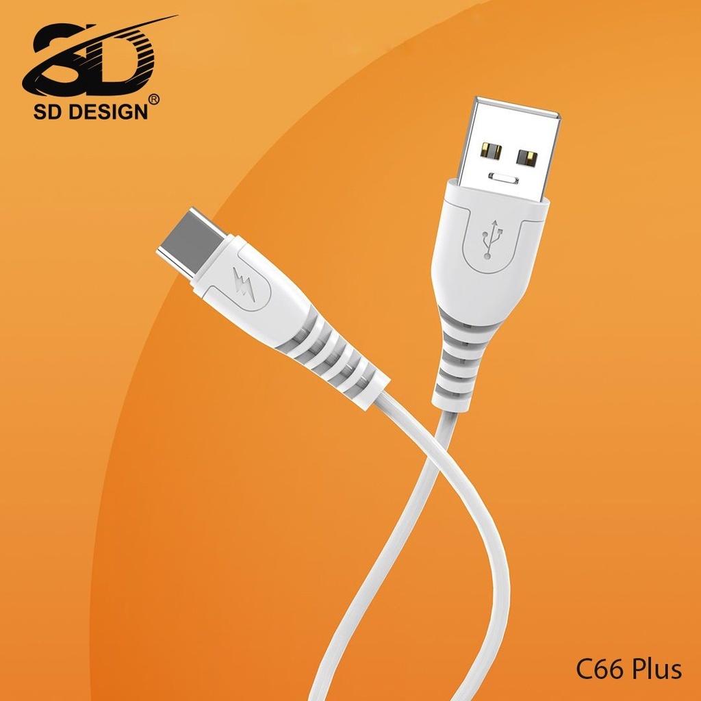 Bộ Củ Sạc Nhanh 3.4A C66 Plus 2 cổng Usb SD DESIGN hỗ trợ cho Iphone, Samsung, Xiaomi, Oppo