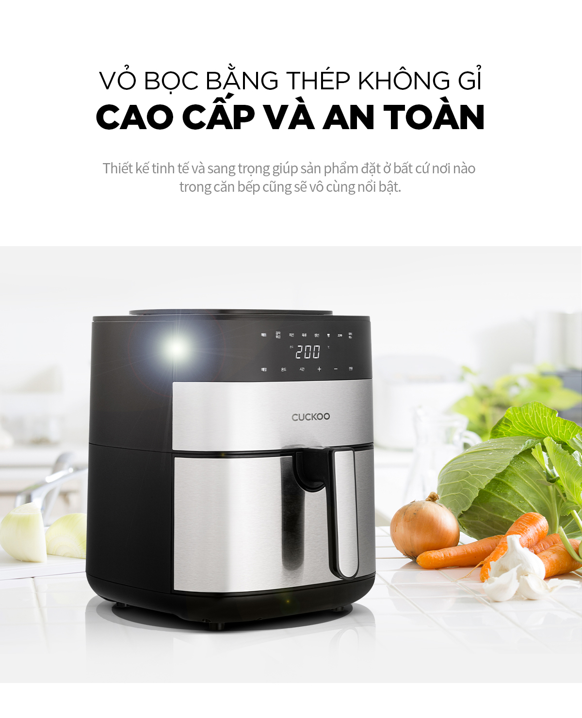 Nồi chiên không dầu Cuckoo CAF-G0510T/BKVNCV (5.5L) - Hàng chính hãng