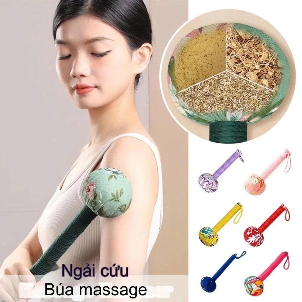 Búa Ngải Cứu, Búa Thảo Dược Đấm Lưng, Massage Toàn Thân,Cây Đấm Lưng Ngải Cứu,Gậy Đấm Lưng Thảo Dược