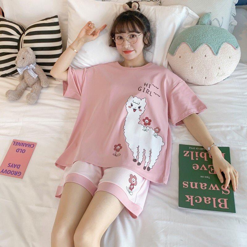 Đồ bộ cộc tay mặc nhà thời trang mới nhất - Chất liệu Cotton cao cấp 