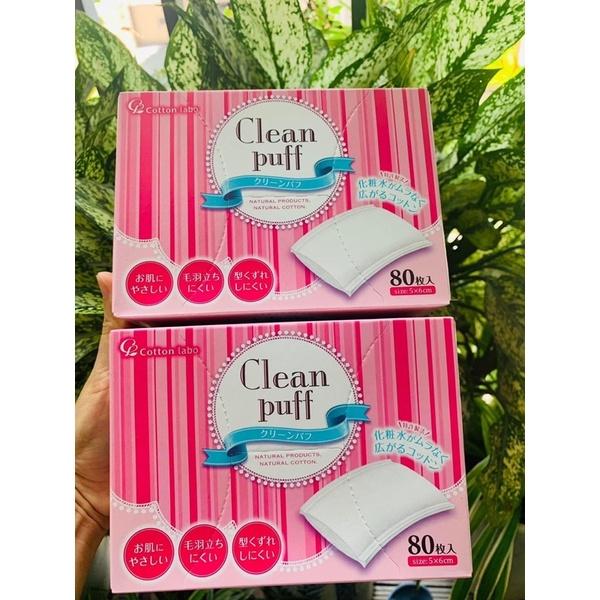 Set 2 hộp bông tẩy trang clean puff Nhật Bản