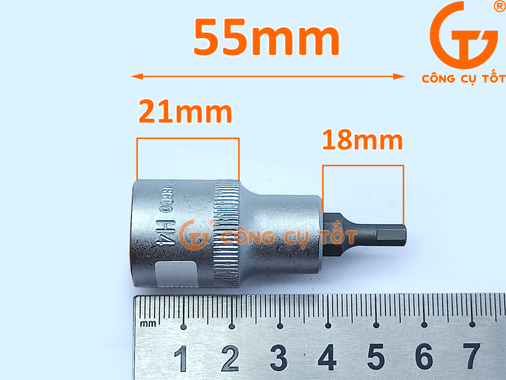 Tuýp mũi lục giác 1/2 inch ra H4 4mm