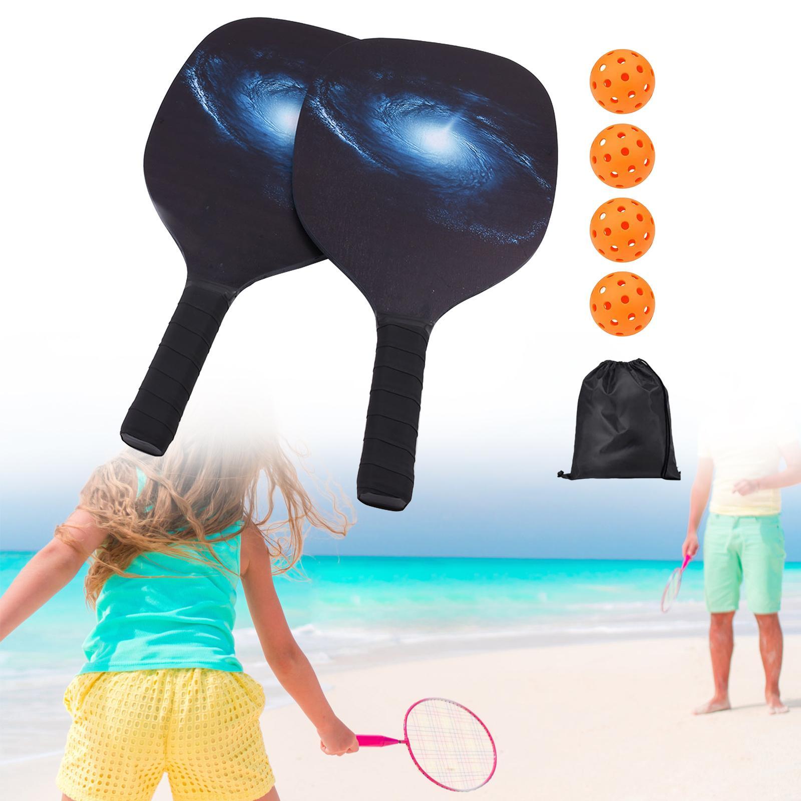 Pickleball Paddles  Wooden Outdoor and Indoor Use for Beginners Portable