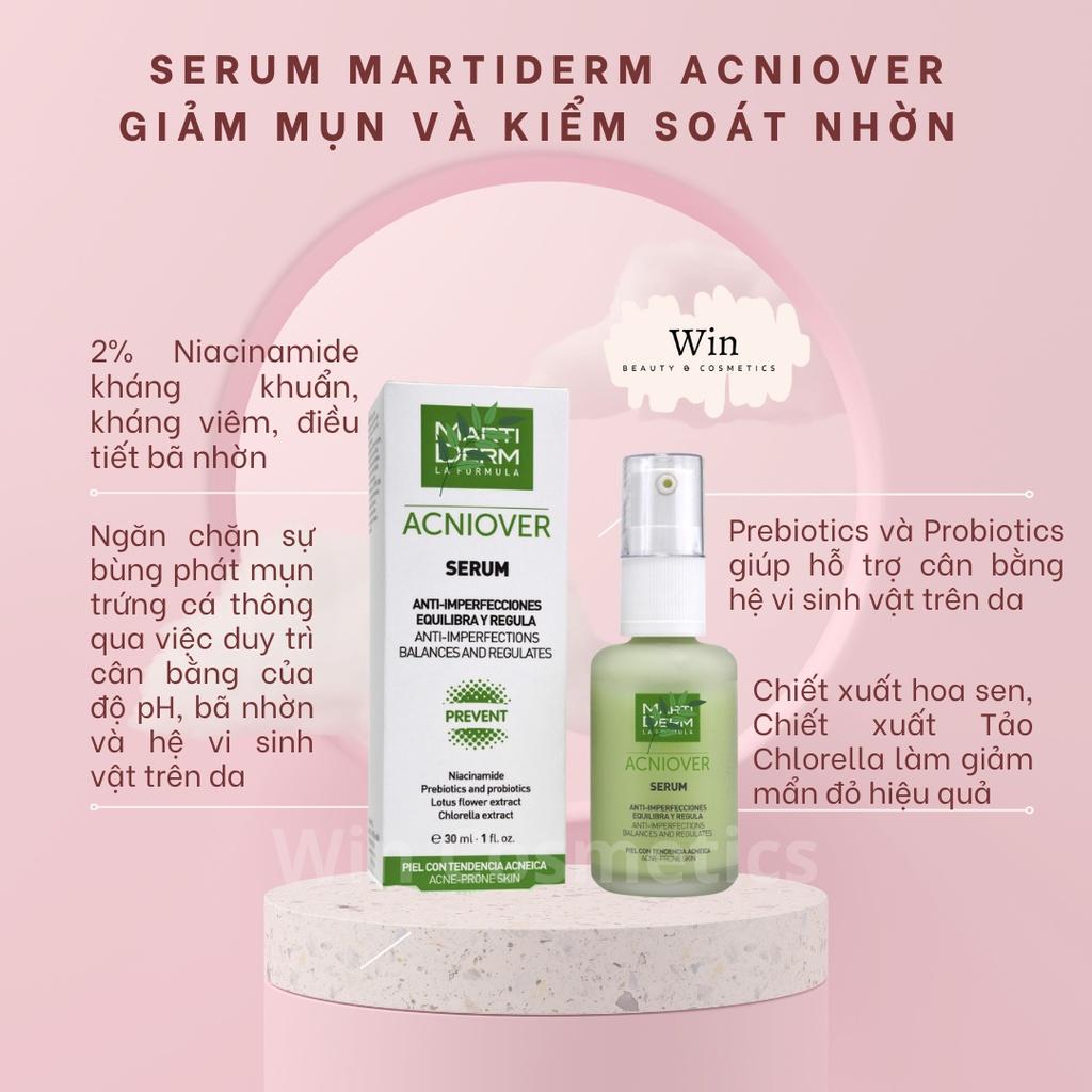 Serum giảm mụn & kiểm soát nhờn Martiderm acniover serum (30ml)