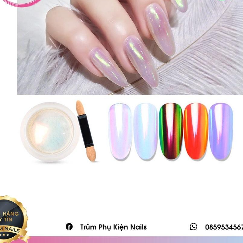 Bột ngọc trai nail 6 màu