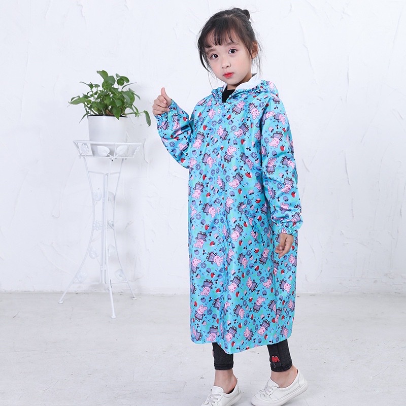 Áo Mưa Trẻ Em Unisex 1–4 Tuổi – Áo Mưa Trùm Kín Vải Dù Chống Nước, Họa Tiết Hoạt Hình, Gọn Nhẹ Có Túi Đựng, Giao Màu Ngẫu Nhiên